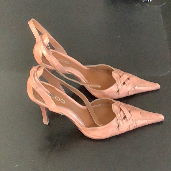 Aldo pink leather three inch stiletto heel - Picture 2 of 3